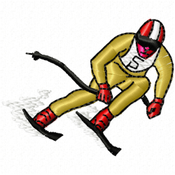 Ski Embroidery Design 11 Ski Embroidery Design 11